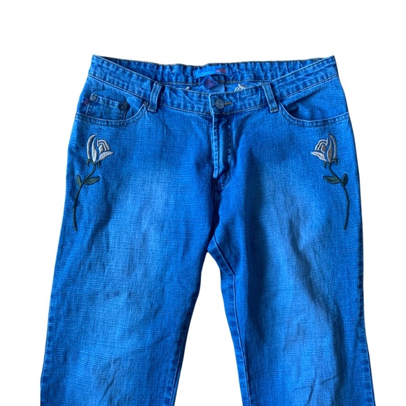 9 for $10 M&M Apollo Floral Print Jeans Embroidered Western Rodeo Denim 13/14 - Picture 7 of 15